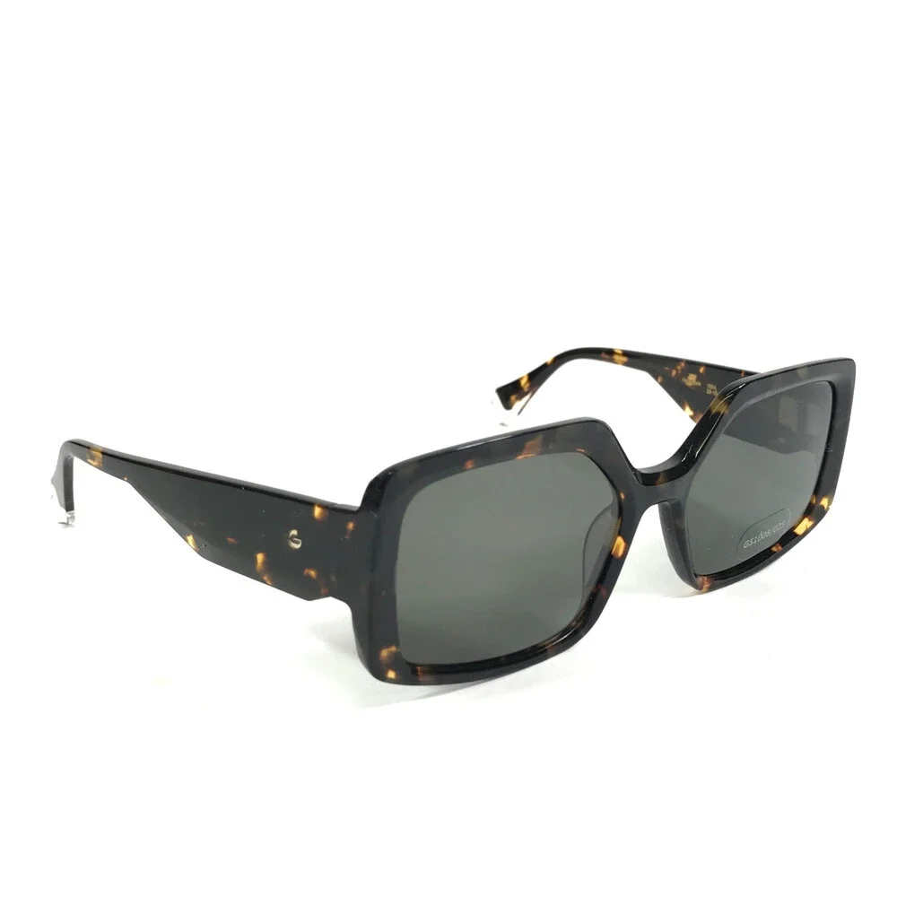 Gigi Studios Sunglasses CIAR GS1008/02S Tortoise Square Frames with Green Lenses